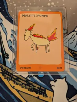 Pokenot 151 MyLittlePonya Card #0077 Ponyta Dysfunctional Passholder Pokemon NM - Image 3