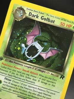 DARK GOLBAT Pokemon Card - WOTC - 1st Edition - Team Rocket - 7/82 - HOLO NM (C) - Image 4