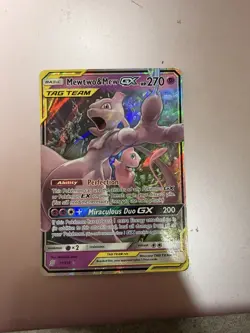 Mewtwo & Mew GX 71/236 Tag Team Holo Ultra Rare Sm-Unified Minds Pokemon Card MP - Image 1