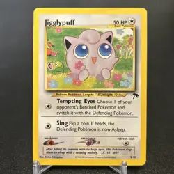 Pokemon Jigglypuff Southern Islands 8/18 MP Slight discolor at top of card - Image 1