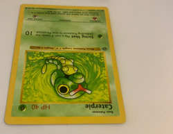 1st Edition Caterpie Shadowless Base Set 45/102 Pokemon Card Near Mint or better - Image 3