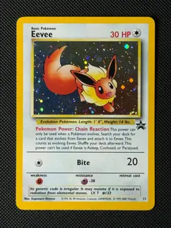 Pokemon Cards Eevee 11 Holo Wizards Black Star Promos Promo LP - Image 1