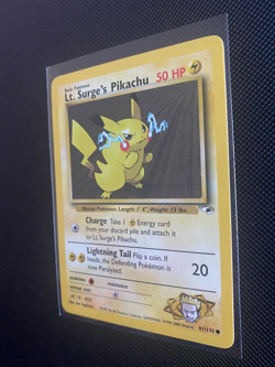1999 Lt. Surge’s Pikachu Rare Gym Set Pokemon Card Near Mint 81/132 - Image 3