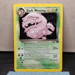 Pokemon TCG Dark Weezing Team Rocket with Swirl 14/82 Wizards Vintage Card 2000 - Image 2