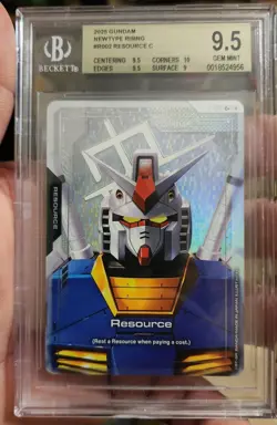 BGS 9.5 Gundam Card Game Newtype Resource GUNDAM RX-78-2 R-002 C+ English - Image 1