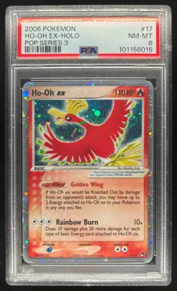2006 Pokemon POP Series 3 Ho-Oh ex Holo #17/17 PSA 8 - Image 1