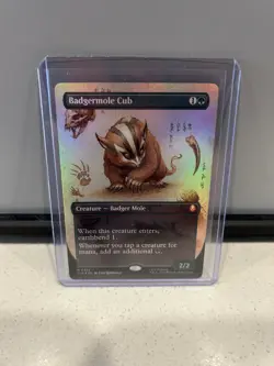 Badgermole Cub (Borderless) Foil TLA 326 - Magic The Gathering Card - Image 1