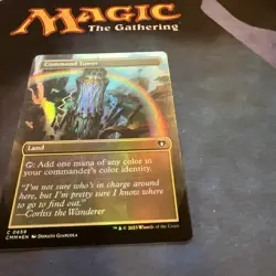 Rare 2023 Magic: The Gathering Command Tower FOIL Borderless 0659 NM+ Commander - Image 1
