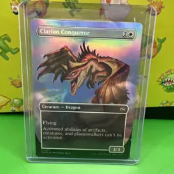 MTG Magic The Gathering Clarion Conqueror Borderless Showcase FOIL Tough Pull! - Image 1