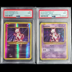 PSA 9 Mewtwo 51/108 XY Evolutions Cracked Ice & Reverse Holo | Pokemon 2016 - Image 1