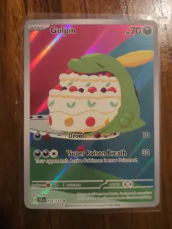 Pokemon Gulpin TCG 154/142 Sv07 Stellar Crown Holo Illustration Rare Card - Image 1
