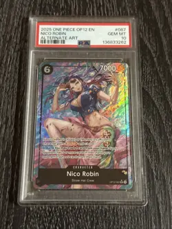 2025 ONE PIECE OP12-LEGACY OF THE MASTER 087 NICO ROBIN ALTERNATE ART PSA 10 - Image 1