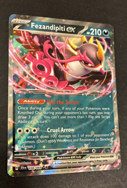 Pokemon TCG Fezandipiti ex 038/064 Shrouded Fable Holo Rare Near Mint - Image 2