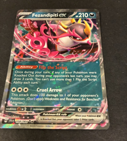 Pokemon TCG Fezandipiti ex 038/064 Shrouded Fable Holo Rare Near Mint - Image 3