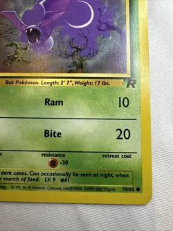 Pokemon TCG - Team Rocket Unlimited 70/82 Zubat Common - NM - Image 5