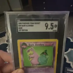 Pokemon Dark Slowbro Team Rocket 1st Edition Rare TGMRA 9.5 Graded Card #29 2000 - Image 3