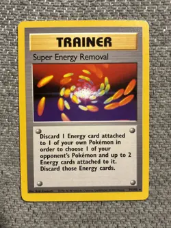 Pokemon TCG Base Set Trainer Super Energy Removal Card 79/102 Rare NM / LP - Image 1