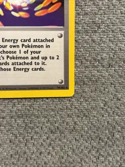 Pokemon TCG Base Set Trainer Super Energy Removal Card 79/102 Rare NM / LP - Image 2