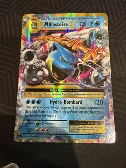 Pokemon TCG Mega-Blastoise EX XY Evolutions Holo Rare Card 22/108 NM - Image 1
