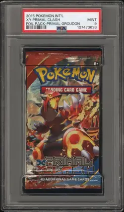 2015 POKEMON XY PRIMAL CLASH FOIL PACK PRIMAL GROUDON PSA 9 Mint 107473638 - Image 1