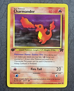 Charmander 50/82 1ST EDITION Team Rocket Vintage Pokemon TCG WOTC NM - Image 1