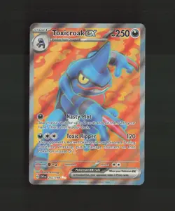 Toxicroak ex 232/198 Scarlet & Violet Full Art Ultra Rare Holo Pokemon Card LP - Image 1