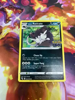 Alolan Raticate 042/078 Pokemon GO Regular NM-Mint Pokemon Card TCG - Image 1