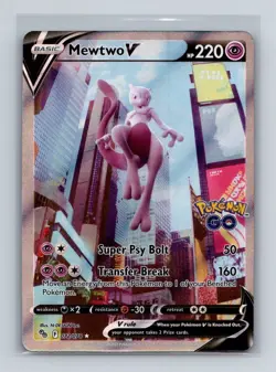 Mewtwo 072 2022 Pokemon Go Alternate Full Art Ultra Rare Card NM+ - Image 1
