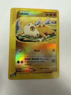 Pokemon Cubone 40 HP Basic Expedition Base Set 103/165 Reverse Holo 2002 - Image 2