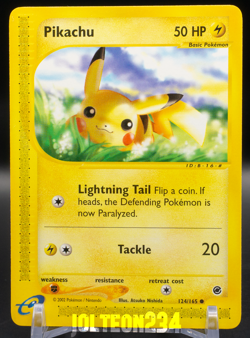 Pokemon TCG - Pikachu 124/165 Expedition Base Set Vintage E-Reader - Image 1