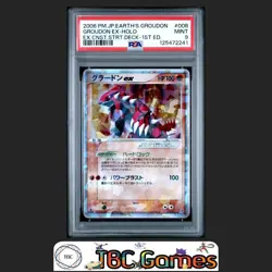 Earth's Groudon ex Cracked Ice Holo Starter Deck 1st Edition 008/016 Japanese PS - Image 1