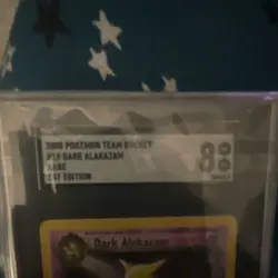 Pokemon Dark Alakazam Team Rocket 1st Edition Rare SGC 8 Graded Card #18 2000 - Image 3
