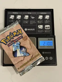 Pokemon Fossil Booster Pack Lapras WOTC sealed TCG 1999 Vintage HEAVYU 21.0g - Image 1
