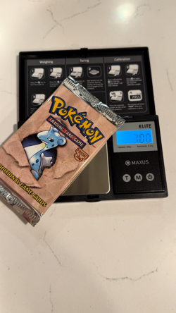 Pokemon Fossil Booster Pack Lapras WOTC sealed TCG 1999 Vintage HEAVYU 21.0g - Image 2