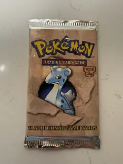 Pokemon Fossil Booster Pack Lapras WOTC sealed TCG 1999 Vintage HEAVYU 21.0g - Image 4