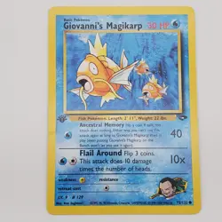 Giovanni's Magikarp 73/132 Gym Challenge Regular Common 1st Edition MP Pokemon - Image 1