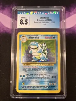 1999 Pokemon TCG Blastoise Base Set 2/102 Holo - CGC 8.5 - Image 1