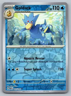 Pokemon TCG SV: Scarlet & Violet 151 Golduck 055/165 Reverse Holo - Image 1