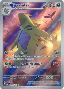Tyranitar - 222/193 - Illustration Rare PL/MP, English Pokemon Paldea Evolved - Image 1