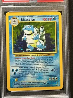 Blastoise Holo #2/102 1999 Pokemon Game Base Set RARE NM PSA 7 - Image 4