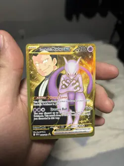 Pokemon Team Rocket's Mewtwo EX 240/182 Destined Rivals Holo Hyper Rare 280 HP - Image 1