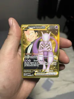 Pokemon Team Rocket's Mewtwo EX 240/182 Destined Rivals Holo Hyper Rare 280 HP - Image 2
