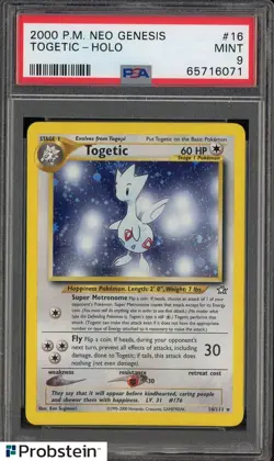 2000 Pokemon Neo Genesis #16/111 Togetic Holo PSA 9 MINT TCG PTCG - Image 1