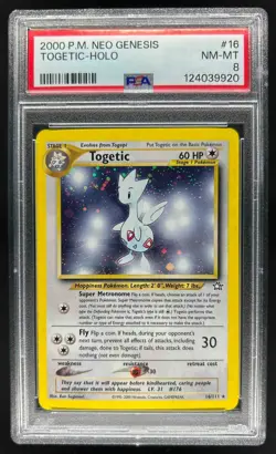 2000 Pokemon Neo Genesis Togetic Holo #16/111 PSA 8 - Image 1
