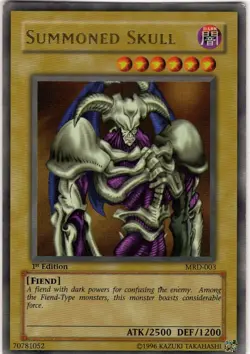 Yugioh Summoned Skull MRD-003 1st Edition Ultra Rare NA English Vintage FADED HP - Image 1