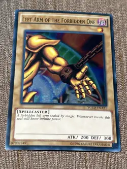 Yugioh Left Arm Of The Forbidden One YGLD-ENA21 ULTRA RARE 1996 Lightly Played - Image 2