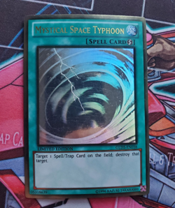 Yugioh Mystical Space Typhoon GLD5-EN038 Gold Ghost Rare 1st Ed NM - Image 1