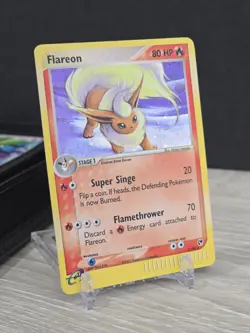 Pokemon Card TCG Flareon 5/100 EX Sandstorm Holo Rare Vintage - Image 1