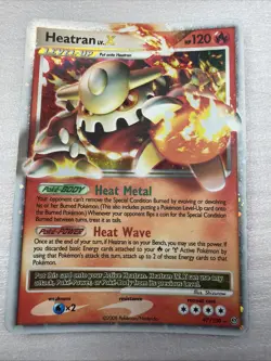 Pokemon 2008 TCG Diamond and Pearl Stormfront Heatran LV.X 97/100 Ultra Rare LP - Image 1