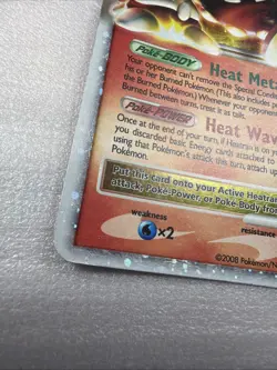 Pokemon 2008 TCG Diamond and Pearl Stormfront Heatran LV.X 97/100 Ultra Rare LP - Image 2